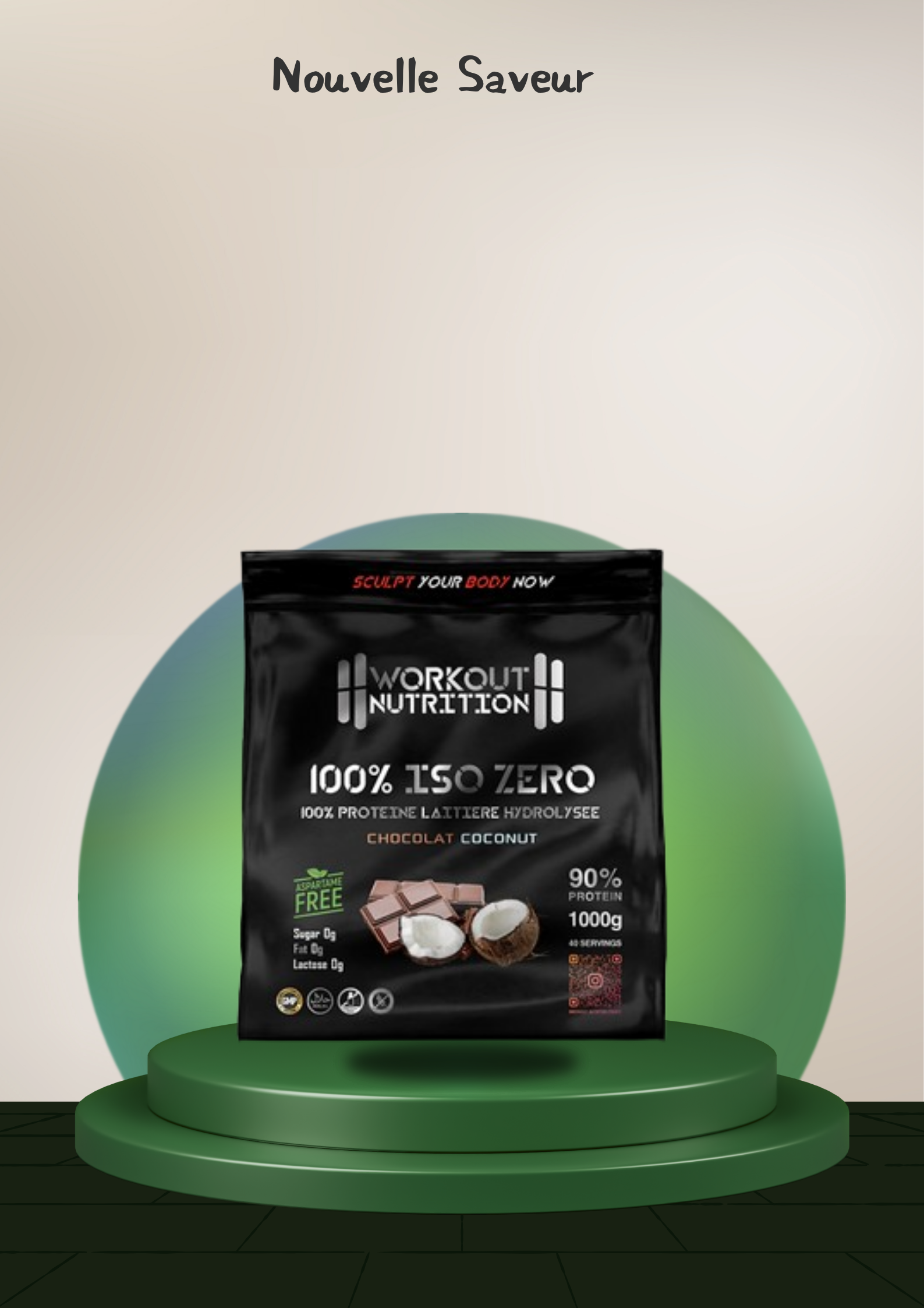 Whey 100% ISO Zero –  chocolat coconut  (1 kg)