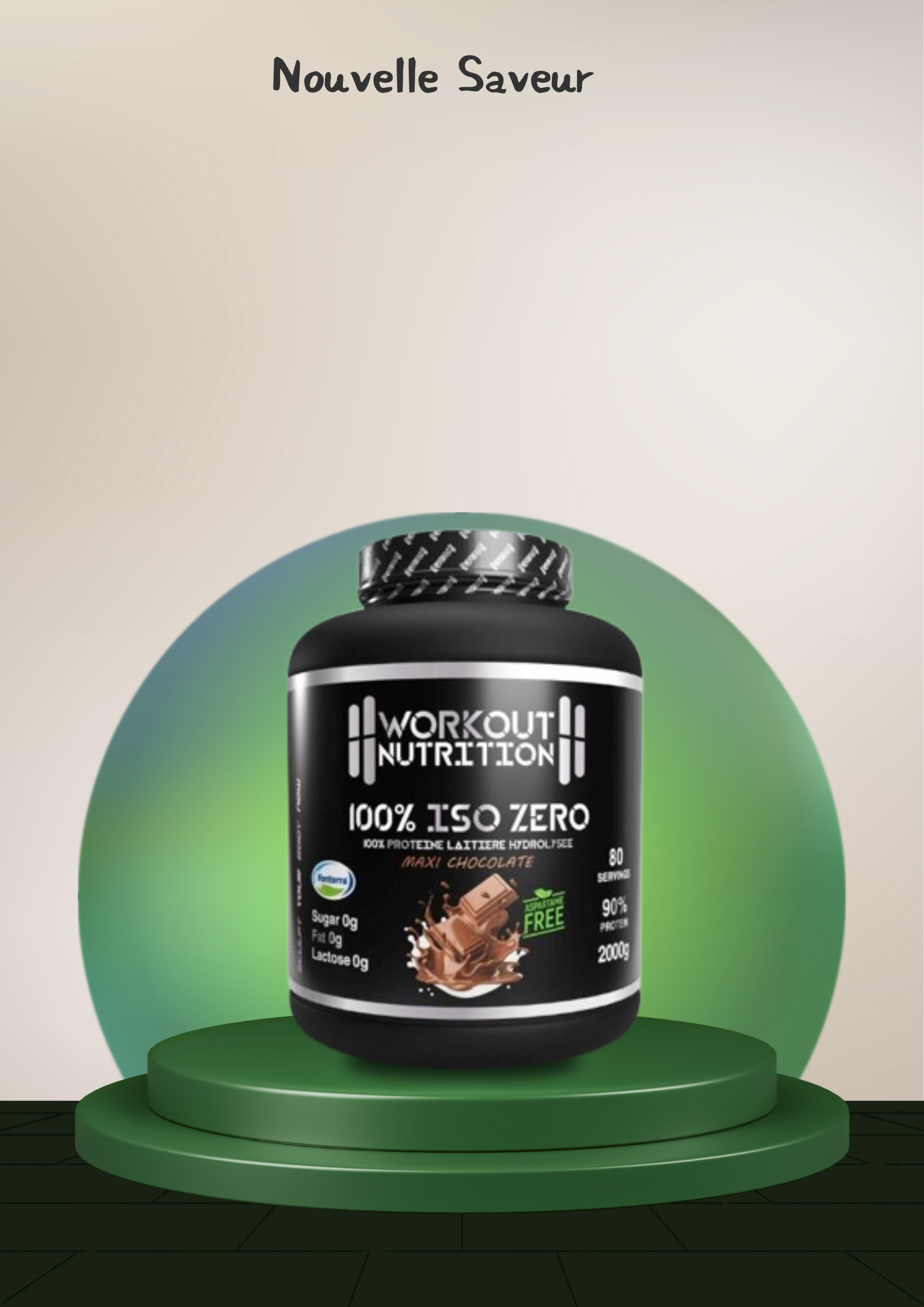 Whey 100% ISO Zero- maxi- chocolat ( 2,2 kg)