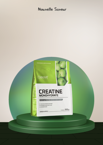 Créatine Monohydrate – Goût Pomme Verte  ( 500g )